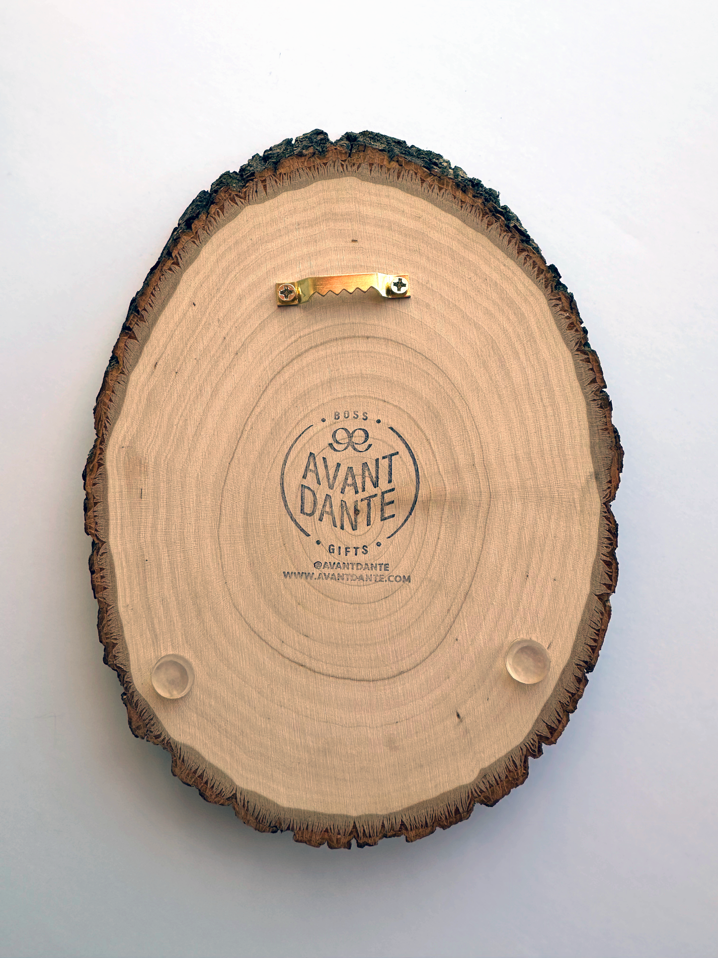 Please Leave By Nine – Hand-Painted Wood Engraving