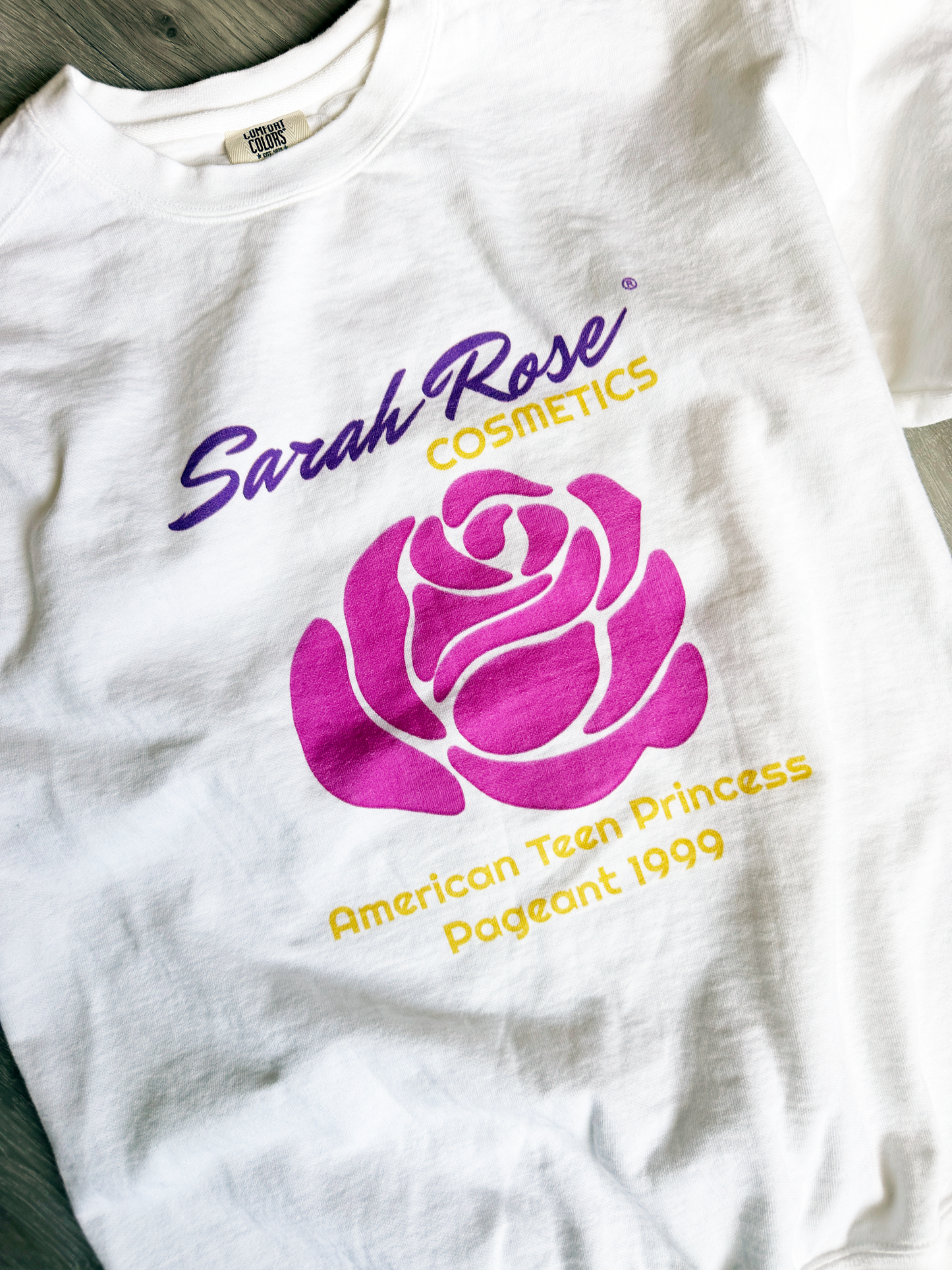 Sarah Rose Cosmetics Comfort Colors Sweatshirt – American Teen Princess Pageant 1999