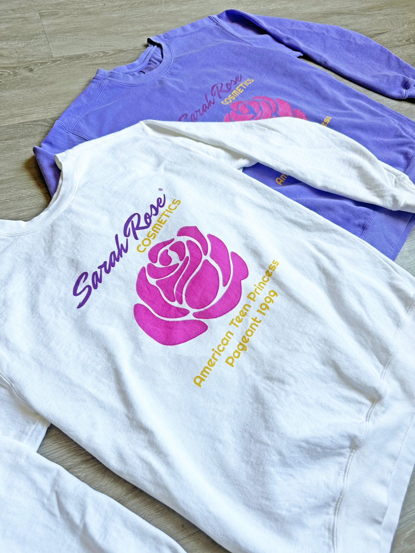 Sarah Rose Cosmetics Comfort Colors Sweatshirt – American Teen Princess Pageant 1999