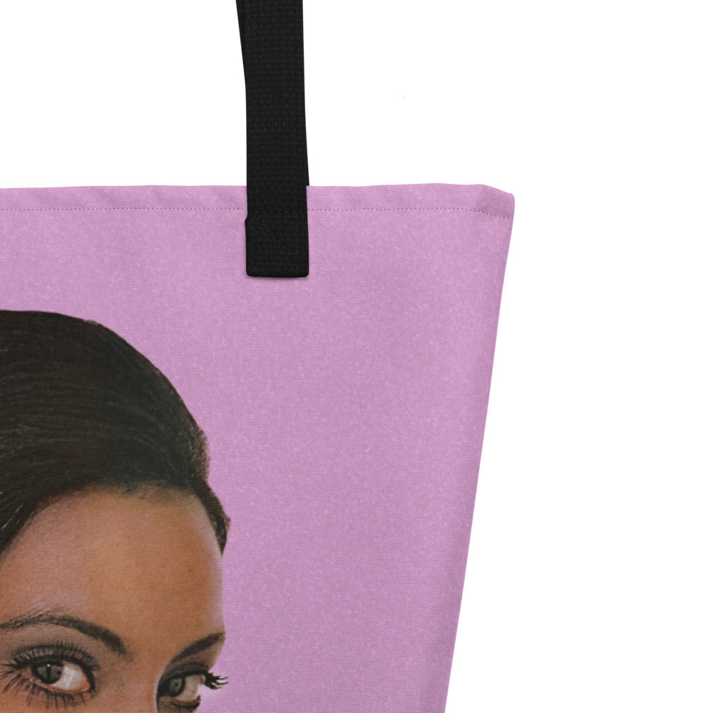I Love It When Women Realize They Are Not Asking For Too Much – Feminist Vintage Collage Art | Large Statement Tote Bag