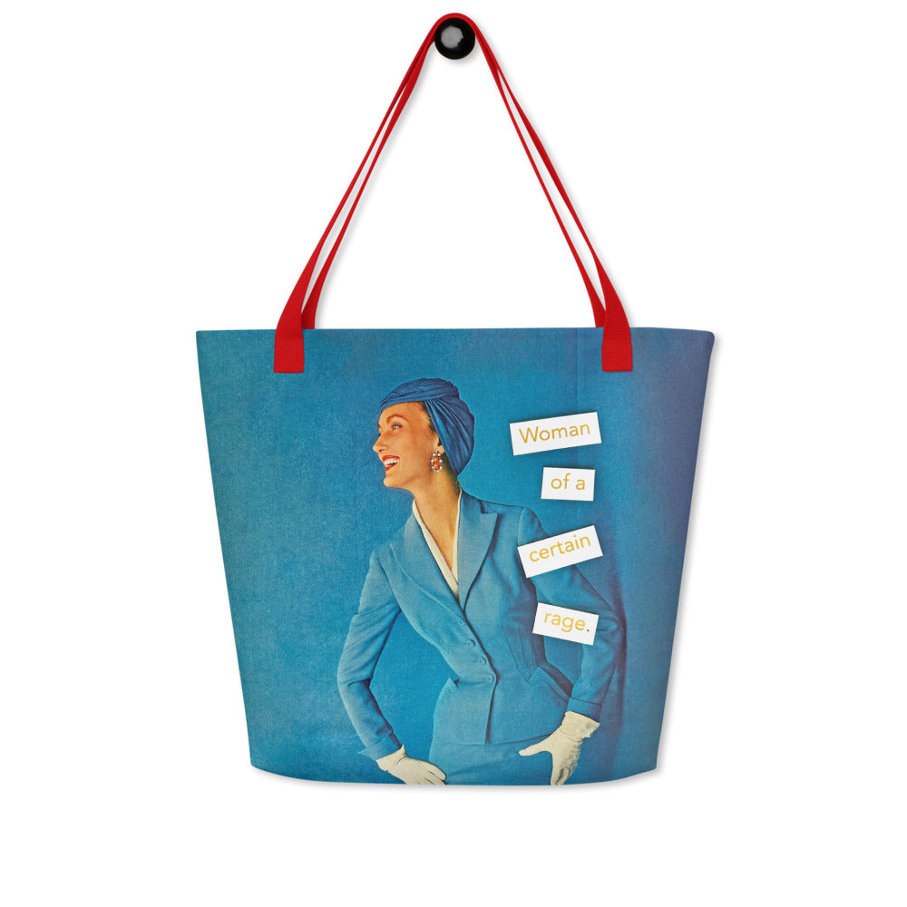 Woman of A Certain Rage – Feminist Vintage Collage Art | Large Statement Tote Bag
