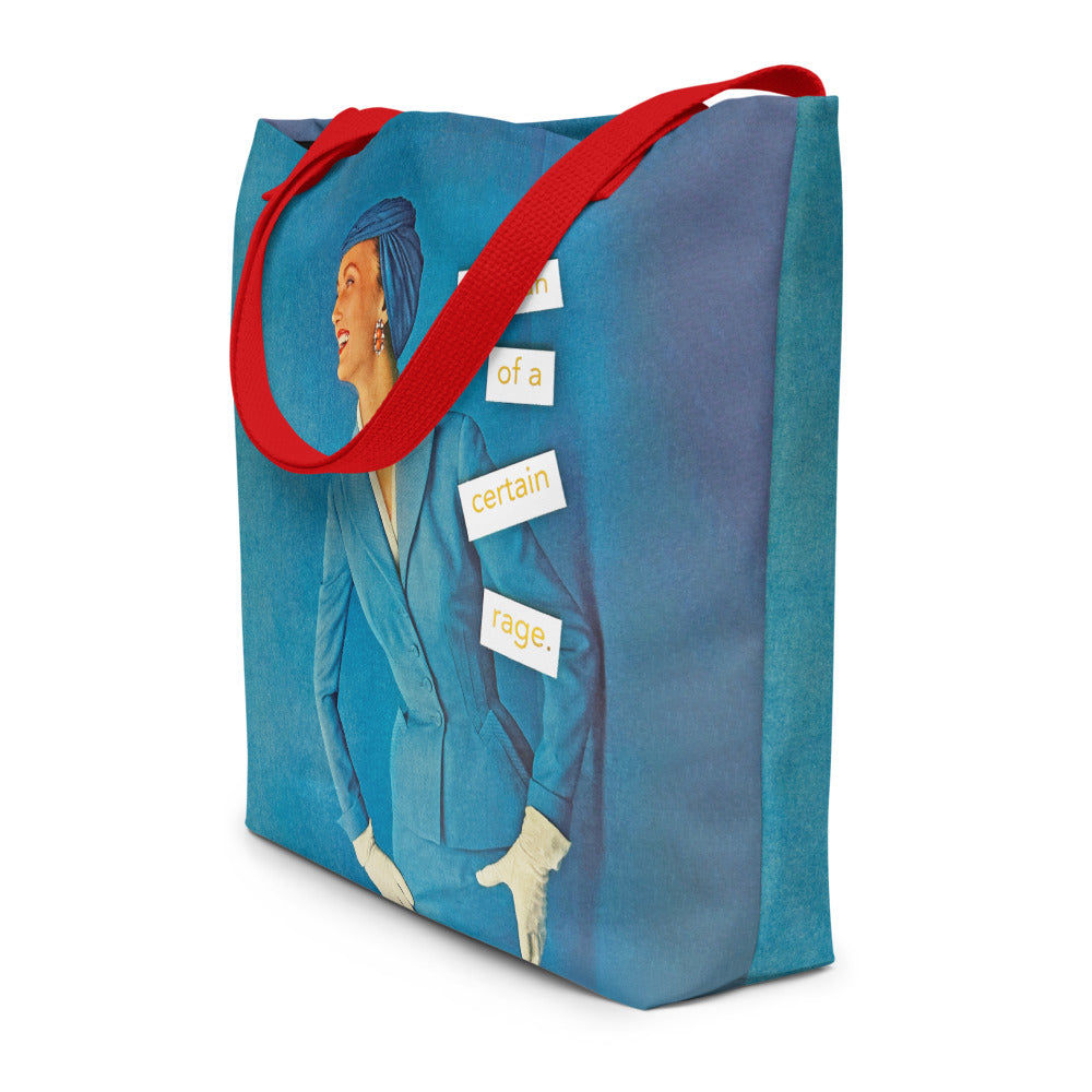 Woman of A Certain Rage – Feminist Vintage Collage Art | Large Statement Tote Bag