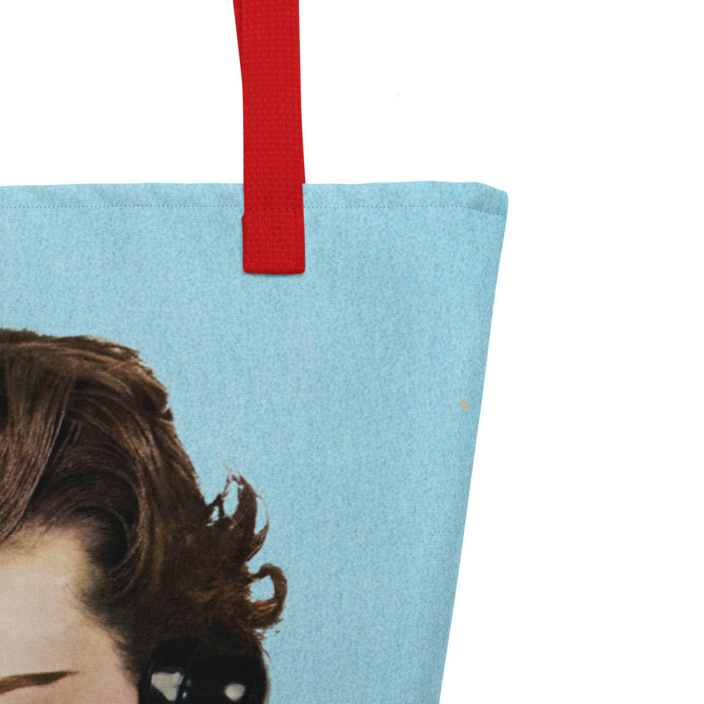 Thank You For Contacting the Abyss - Vintage Collage Art | Large Statement Tote Bag