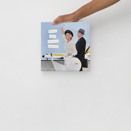 Barbie Has a Great Day Every Day- Vintage Collage Art | Gallery Wrapped Canvas Print