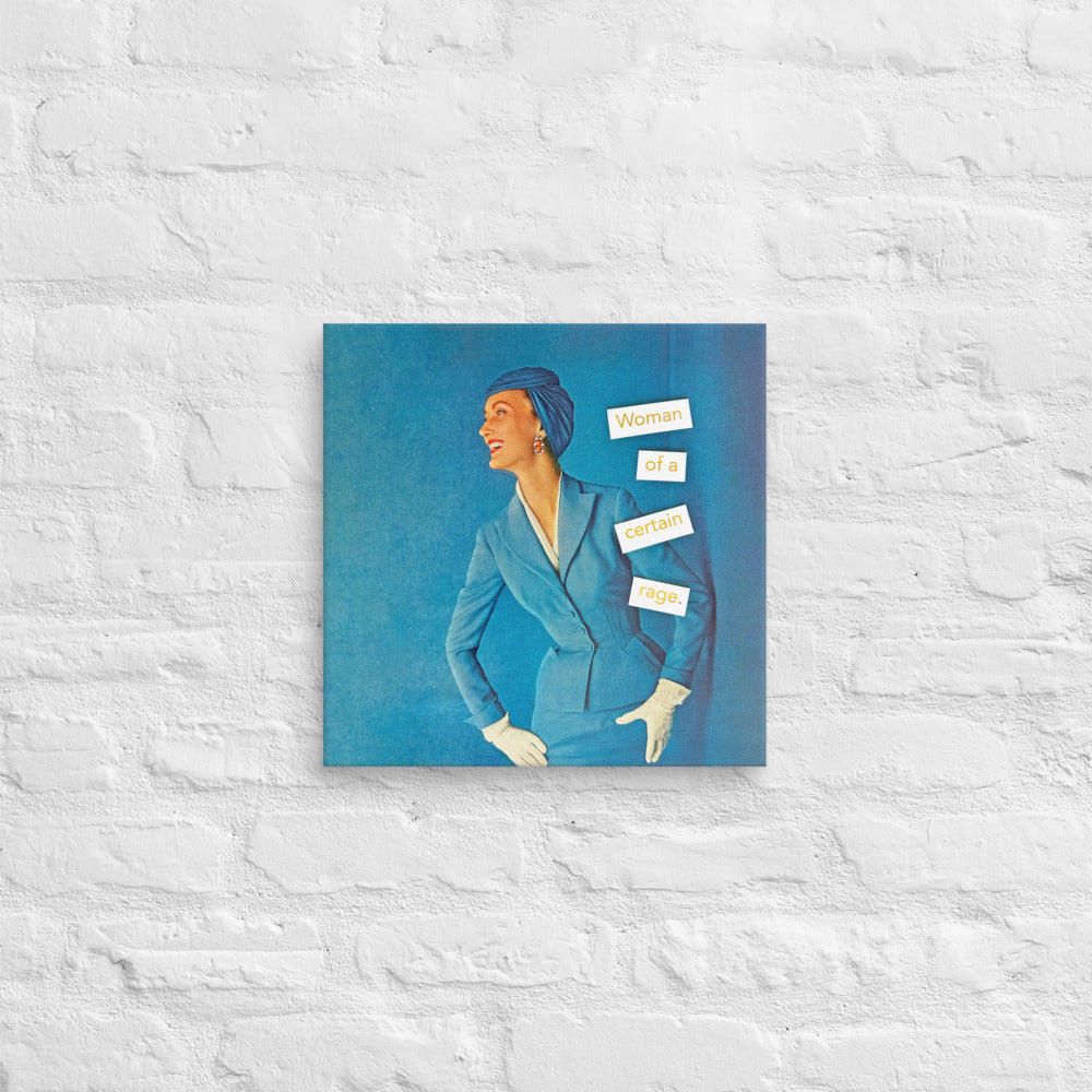 Woman Of A Certain Rage – Feminist Vintage Collage Art | Gallery Wrapped Canvas Print