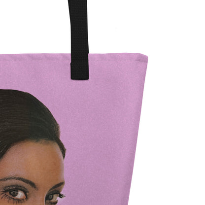I Love It When Women Realize They Are Not Asking For Too Much – Feminist Vintage Collage Art | Large Statement Tote Bag