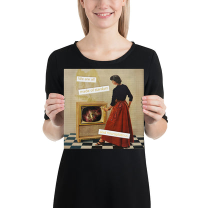 We Are All Made of Stardust (and Microplastics) - Vintage Collage Art | Gallery Wrapped Canvas Print