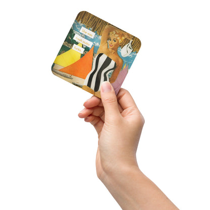 She Was Fresh Out of F*cks - Retro Inspired Cork-back Coaster