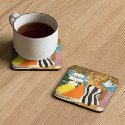 She Was Fresh Out of F*cks - Retro Inspired Cork-back Coaster