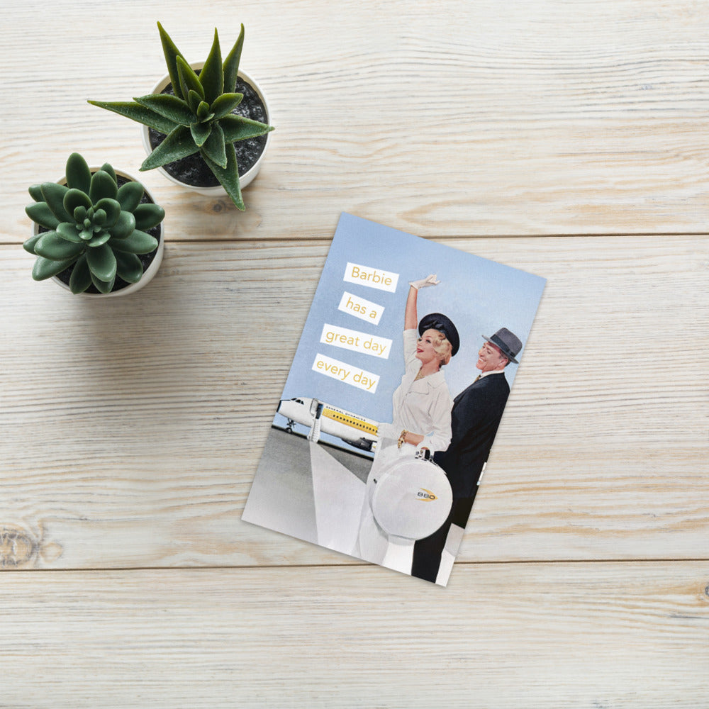 Barbie Has a Great Day Every Day - Greeting card and envelope