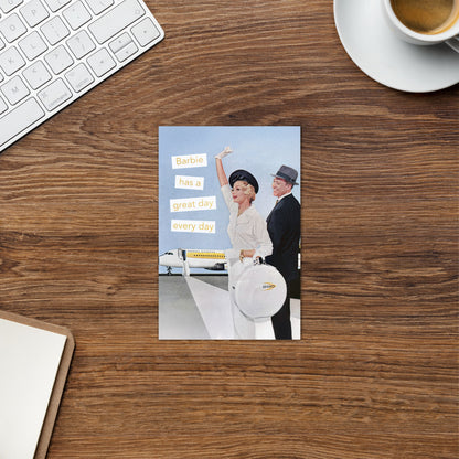 Barbie Has a Great Day Every Day - Greeting card and envelope