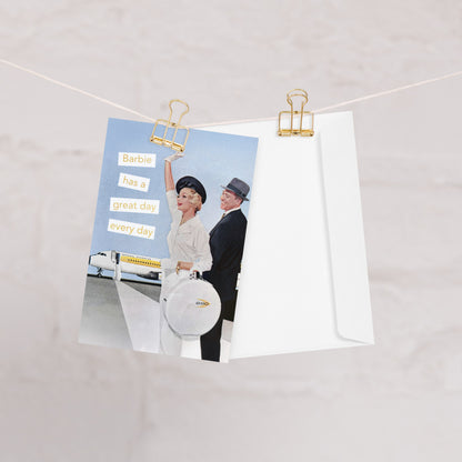 Barbie Has a Great Day Every Day - Greeting card and envelope