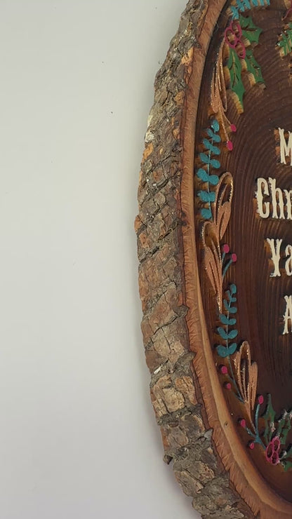 Merry Christmas Ya Filthy Animal - Hand-Painted Wood Engraving