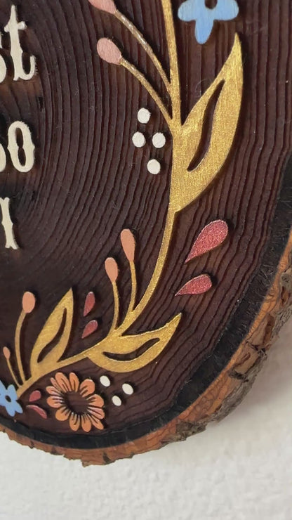 The Horrors Persist But So Do I – Hand-Painted Wood Engraving